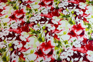 Mussola si cotone 100% con fantasia floreale pittorica
