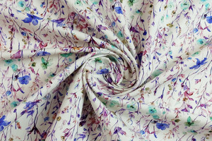 Rasatello di cotone con fantasia floreale