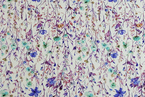 Rasatello di cotone con fantasia floreale