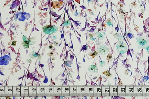 Rasatello di cotone con fantasia floreale