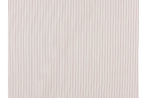 Popeline puro cotone bianco a righine rosse tinto filo