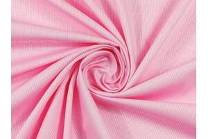 Puro cotone a righe bianco rosa tinto filo