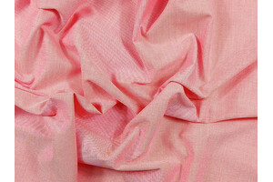 Cotone camiceria oxford bianco rosso