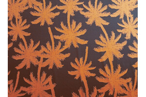 Lycra opaca marrone con palme