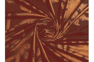 Lycra opaca marrone con palme