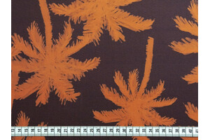 Lycra opaca marrone con palme
