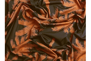 Lycra opaca marrone con palme