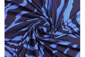 Lycra opaca zebrata blu e azzurro