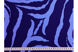 Lycra opaca zebrata blu e azzurro