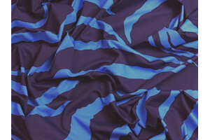 Lycra opaca zebrata blu e azzurro