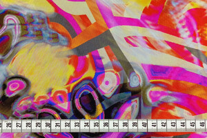 Levantina di pura seta Fantasia Astratta Multicolore