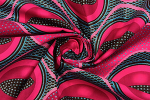 Cotone wax rosa magenta e nero
