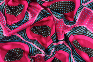 Cotone wax rosa magenta e nero