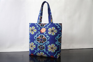 Cotone wax blu e bianco