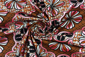Cotone wax marrone e rosa