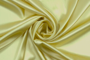 Raso di seta giallo chiaro stretch