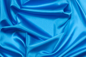 Raso di seta blu ciano stretch