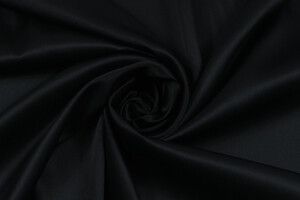 Raso di seta nero stretch