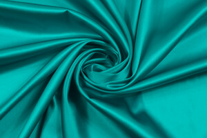 Raso di seta verde tiffany stretch