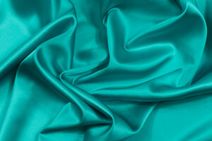 Raso di seta verde tiffany stretch