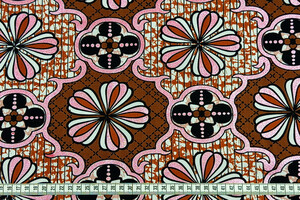Cotone wax marrone e rosa