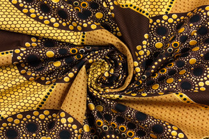 Cotone wax marrone e giallo