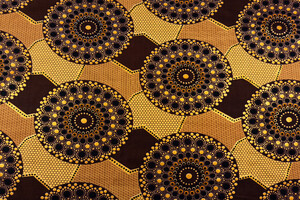 Cotone wax marrone e giallo