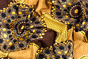 Cotone wax marrone e giallo