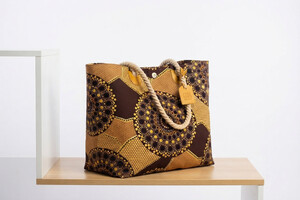 Cotone wax marrone e giallo