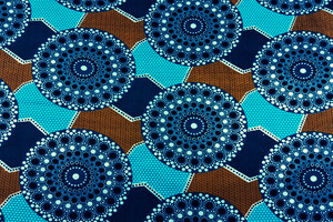 Cotone wax blu scuro e celeste