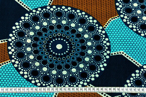 Cotone wax blu scuro e celeste