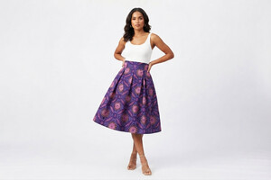 Cotone wax viola scuro e lilla