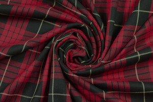 Misto viscosa stretch scozzese rosso nero