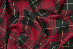 Misto viscosa stretch scozzese rosso nero