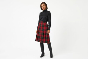 Misto viscosa stretch scozzese rosso nero