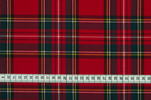Misto viscosa stretch scozzese rosso verde