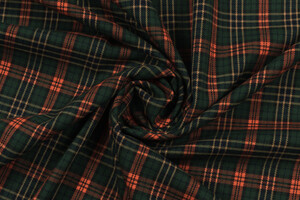 Misto viscosa stretch scozzese verde