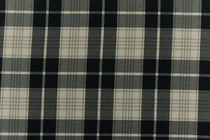 Misto viscosa stretch scozzese nero e beige
