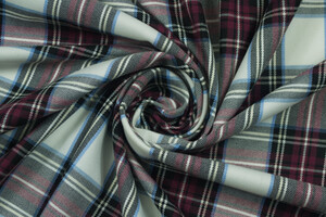 Misto viscosa stretch scozzese bianco