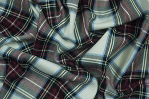 Misto viscosa stretch scozzese bianco