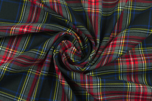 Misto viscosa stretch scozzese nero