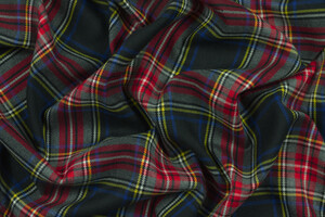 Misto viscosa stretch scozzese nero