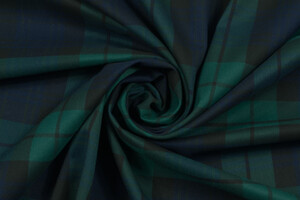 Misto viscosa stretch scozzese nero verde