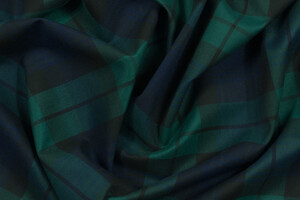 Misto viscosa stretch scozzese nero verde