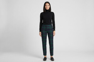 Misto viscosa stretch scozzese nero verde