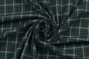 Misto viscosa stretch scozzese grigio scuro