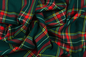 Misto viscosa stretch scozzese verde pino