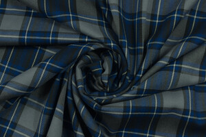 Misto viscosa stretch scozzese blu royal