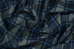 Misto viscosa stretch scozzese blu royal