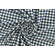 Cotone stretch a quadri bianco blu con motivo jacquard